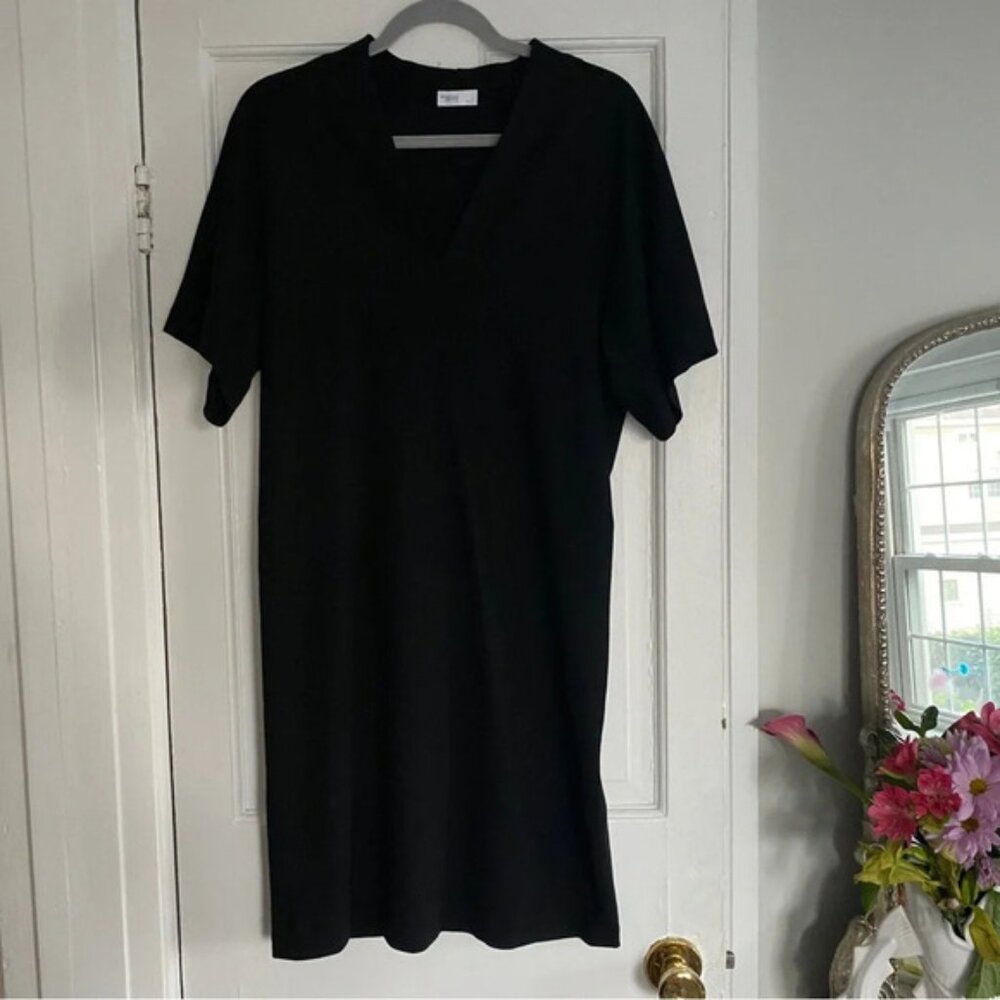 Rosetta Getty Black A Line Dress V-Neck Size XS